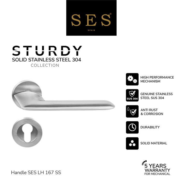 Gambar Gagang Pintu - Handle Pintu SES LH 167 SS Sus 304 dari SES Official Store Kota Administrasi Jakarta Utara Tokopedia