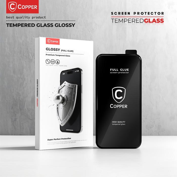 Gambar COPPER - Kompatibel untuk Vivo V23 (5G) - Tempered Glass FULL GLUE PREMIUM GLOSSY dari Copper Official Balikpapan Kota Balikpapan Tokopedia