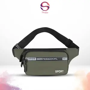 Tas Ikat Pinggang Pria Mini Motif Polos Waitsbag Pria Simple Tas Pinggang Waterproof  Multifungsi Terbaru -BK226 Waistbag