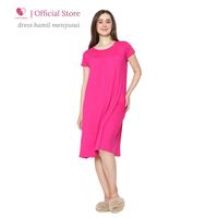 Gambar Baju Menyusui / Baju Hamil / daster / dress hamil Ellen Grey Square - soft denim dari Baju Hamil Menyusui Happymomma Kota Tangerang Selatan 3 Tokopedia