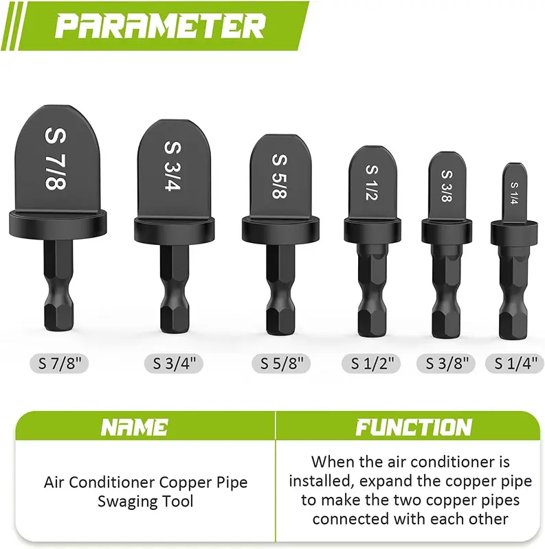 MILKIWA Pembesar Lubang Pipa Tube Pipe Expander Reamer Head 6PCS - MW02 5