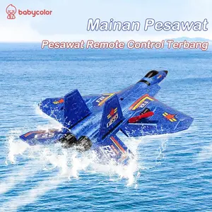 BABYCOLOR Mainan Pesawat Remote Control Terbang Lampu LED Pesawat RC Terbang RC Plane Terbang SU35