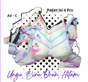 4( Empat ) Pcs Bra/bh/sport/ABG/remaja/wanita/ibu/tanpa kawat/busa tipis/jumbo/Caresby/murah/lusinan/grosir