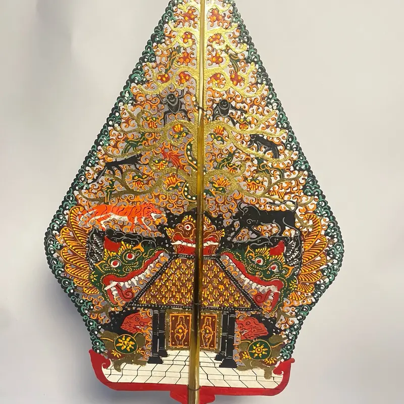 NAKIROHBUSINESS Wayang Kulit Alusan Mini Gunungan Kayon Gapit Sungu Ukuran 30cm 1
