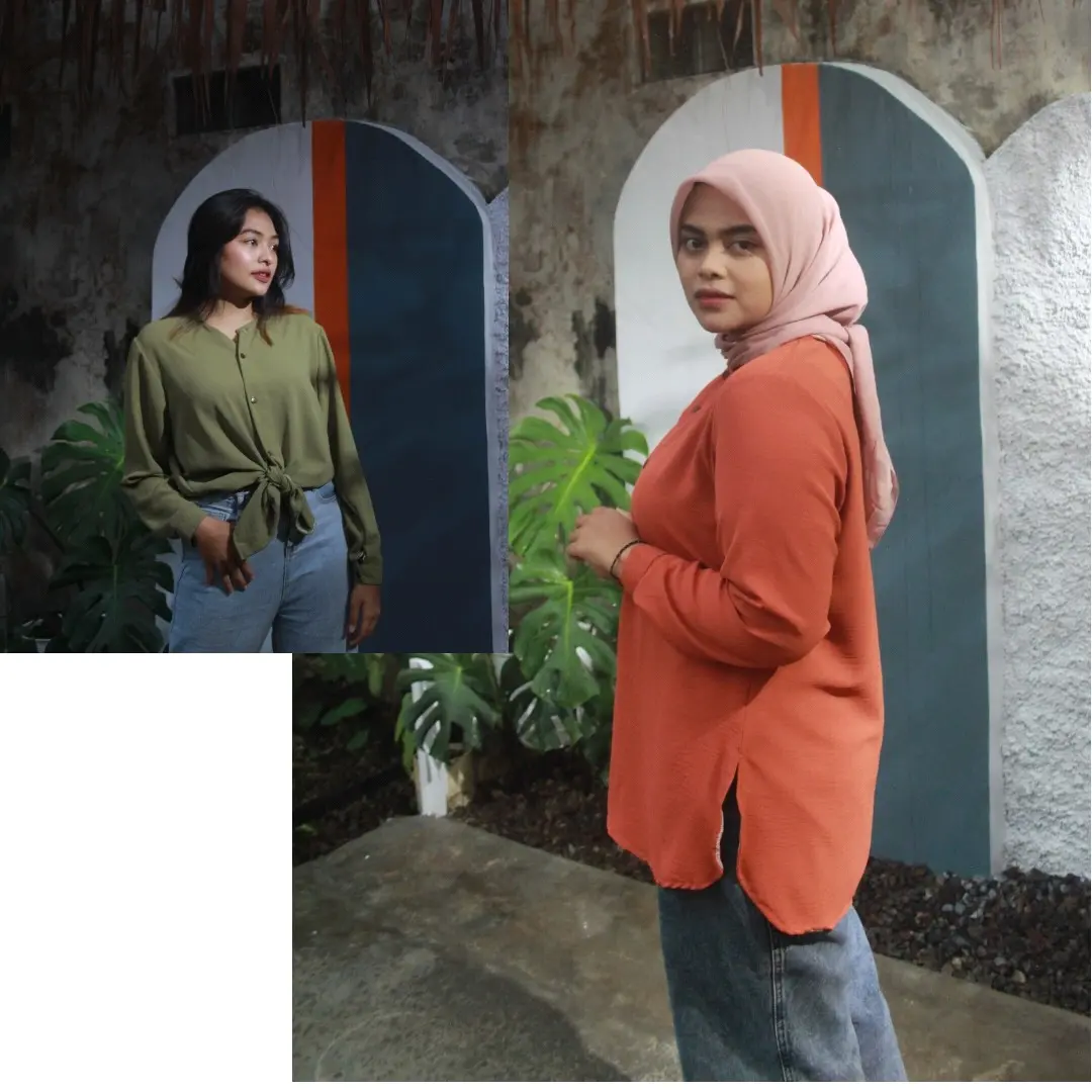 Kemeja Qiandra Crinkle Airflow Wanita Premium