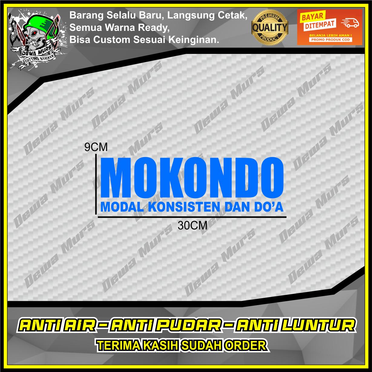 Cutting Sticker MOKONDO ( MODAL KONSISTEN DAN DO'A ) V2  Sticker Cocok Buat Motor Dan Mobil