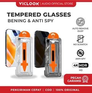 VICLOOK Easy Install Tempered glass Anti SPY HD Clear Fit for iPhone 11/12/13/14/15/16/17/X/XR/XS Mini Max Pro Plus