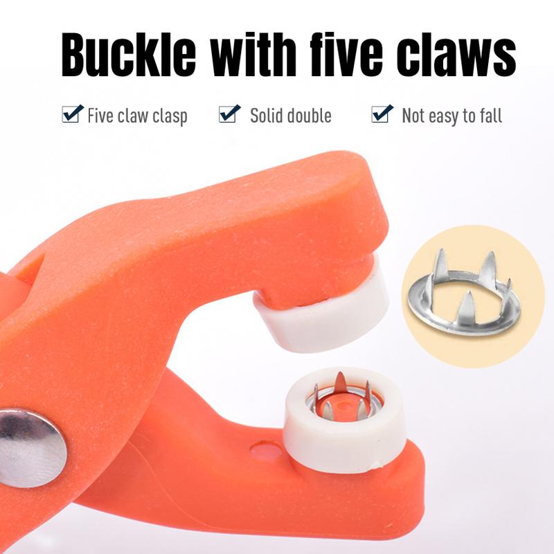 Metal Snaps Buttons with Fastener Pliers Tool Kit Stainless Steel Sewing Free Buttons Set for Jeans Clothing DIY Handcrafts 4