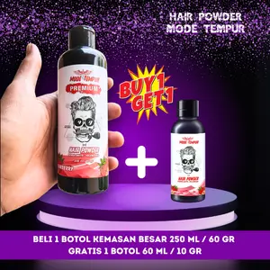 250 ML / 60 GR Buy 1 Get 1 HAIR POWDER MODE TEMPUR KEMASAN JUMBO  Pria