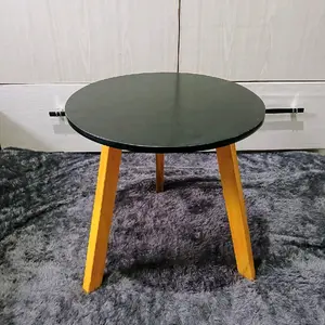 Meja bulat hitam aesthetic murah kuat Berkualitas ukuran diameter 40cm dan 30cm
