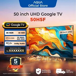 AQUA Elektronik TV AQT43S80EUX - 4K HDR - Google TV - Bezel Less - RAM 2GB ROM 32GB - Digital TV