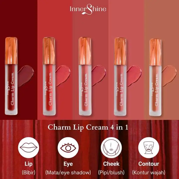 lipcream innershine Lipstik Bibir Waterproof Lasting Gloss Lipstick
