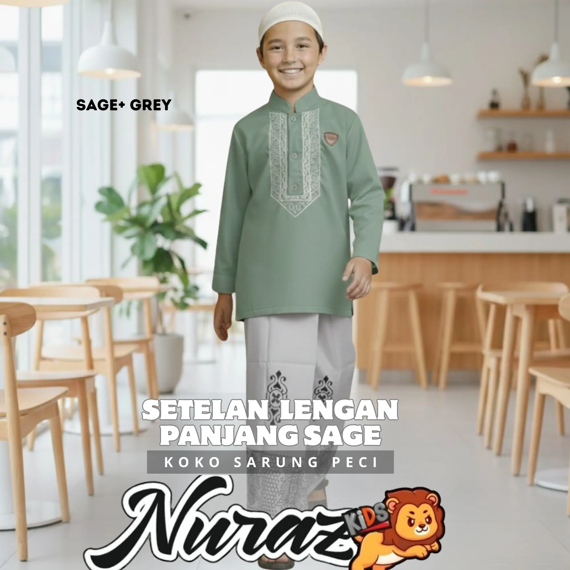 KOKO SAGE + SARUNG GREY