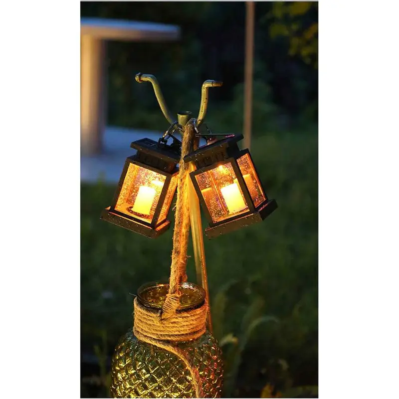 DUOGU Lampu Taman Hias Lentera Solar Power Waterproof Warm White - EM301 8
