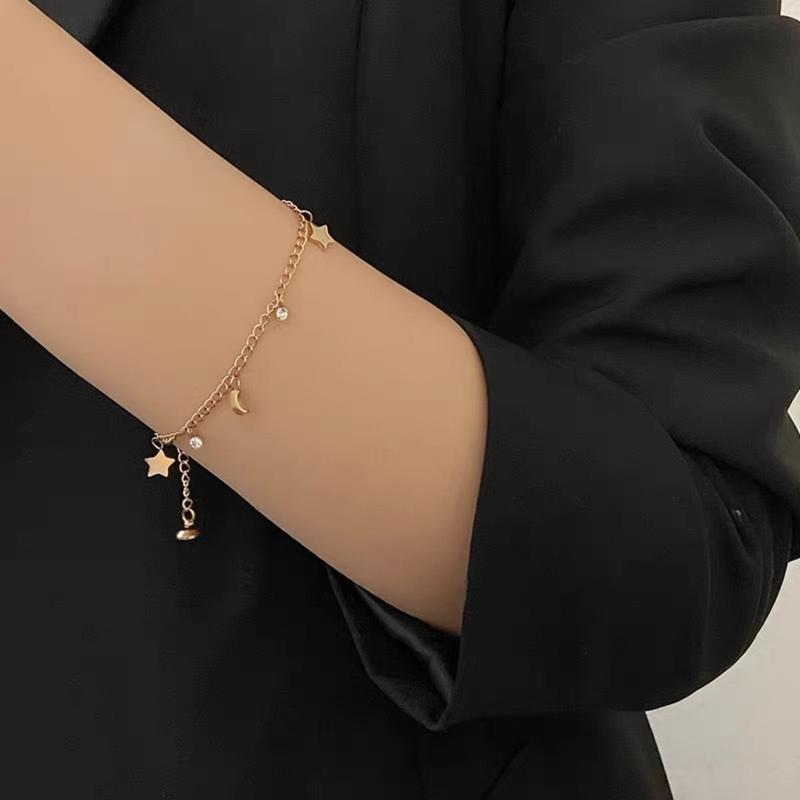 Product Introduction of 【 48 Styles】 Titanium Steel Gold Bracelet ,  Not Fade Bracelet for Women Stainless Bracelet Rose Gold Accessories 24