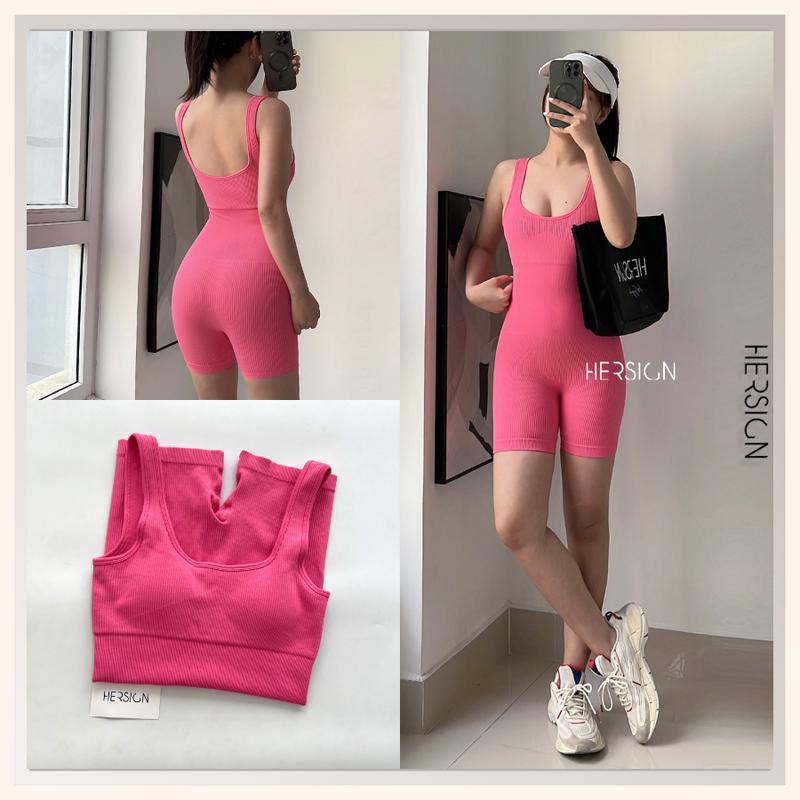  Set đồ tập gym nữ Jumpsuit tập yoga nữ Bộ đồ thể thao tập tennis pickleball HERSIGN-SET176-MUT4 