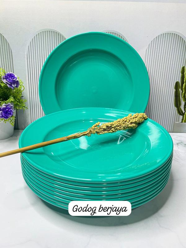 Promo 1 Lusin Piring Melamin Asli SNI Model Bulat Besar Dan Tahan Panas 0
