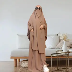 Abaya Seris Tmbroh /Material Creringcel sutra Gamis + hijab + free cadar tali