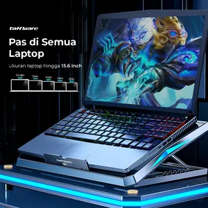 Cooling Pad Laptop Gaming USB Kipas Pendingin Stand Kipas Laptop 6 Fan 15.6 Inch Murah
