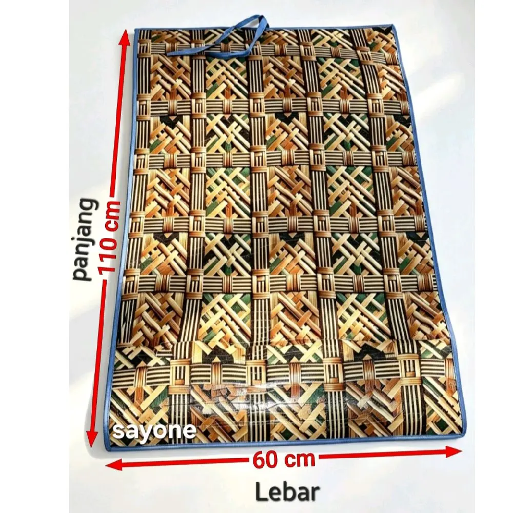 Karpet Spon Plastik Sejadah 60x110 CM Tahan Air & Rontok Kain Empuk Nyaman untuk Shalat di Rumah Masjid