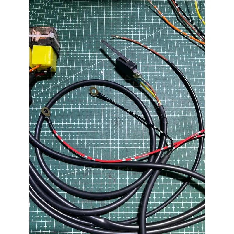 Relay lampu tembak d2 laser 3 mode dengan devil eyes passbeam/piw² dan saklar on off 2