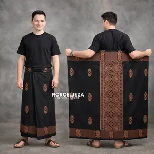 Sarung Tawon [RAYON SUPER] - Sarung Batik Dewasa Muslim Katun Tenun Santri Pria Ramadan Puasa BUKAN POLYMIKRO 100 3 Motif Putih Pekalongan