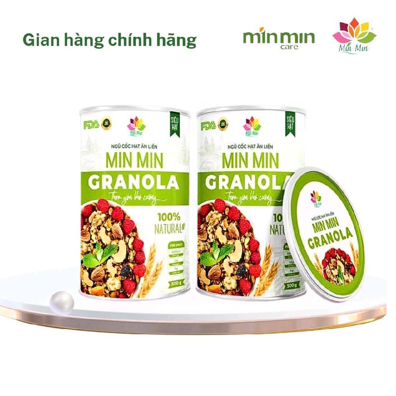  Hạt Granola min min - Ngũ cốc nguyên hạt và Yến mạch nướng mật ong thơm ngon giòn rụm. Ngũ cốc ăn sáng 