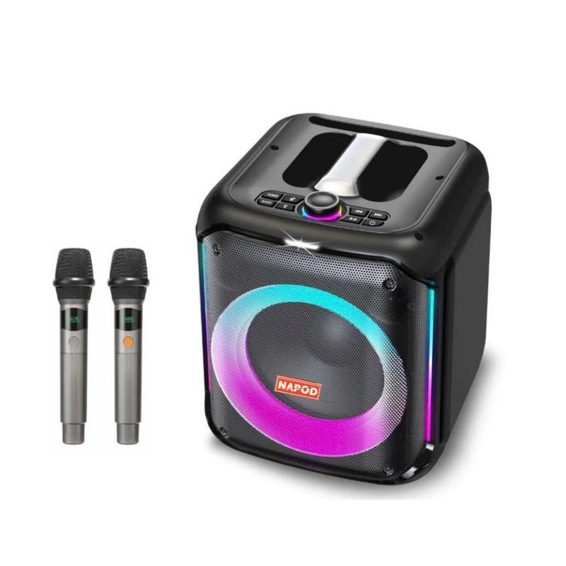 [DCK - NAPOD] Loa Karaoke xách tay NAPOD VBB-K9 Âm Thanh chuyên nghiệp Bass 20cm công suất lớn - 2mic UHF