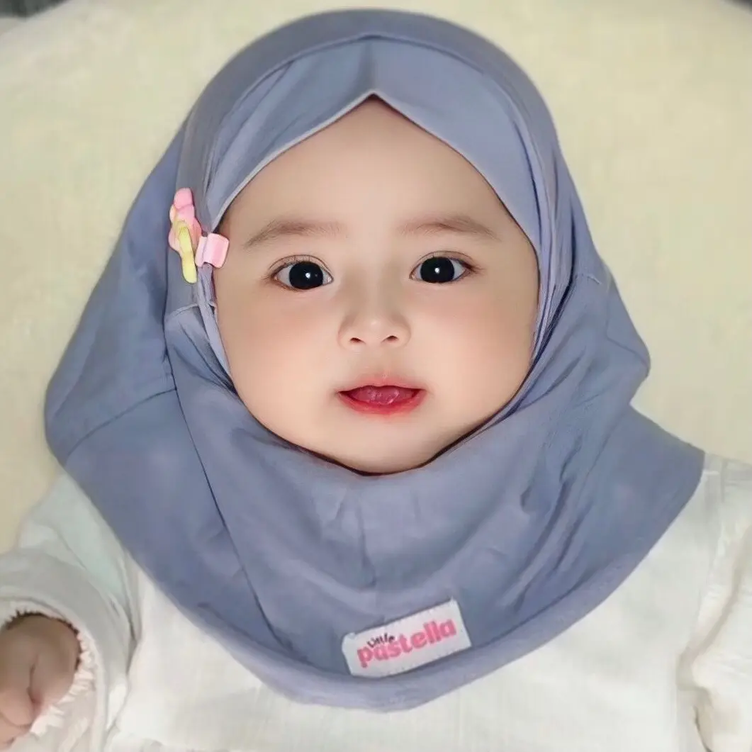 Little Pastella - Kiara Instant | Hijab Bayi | Hijab Newborn bahan rayon