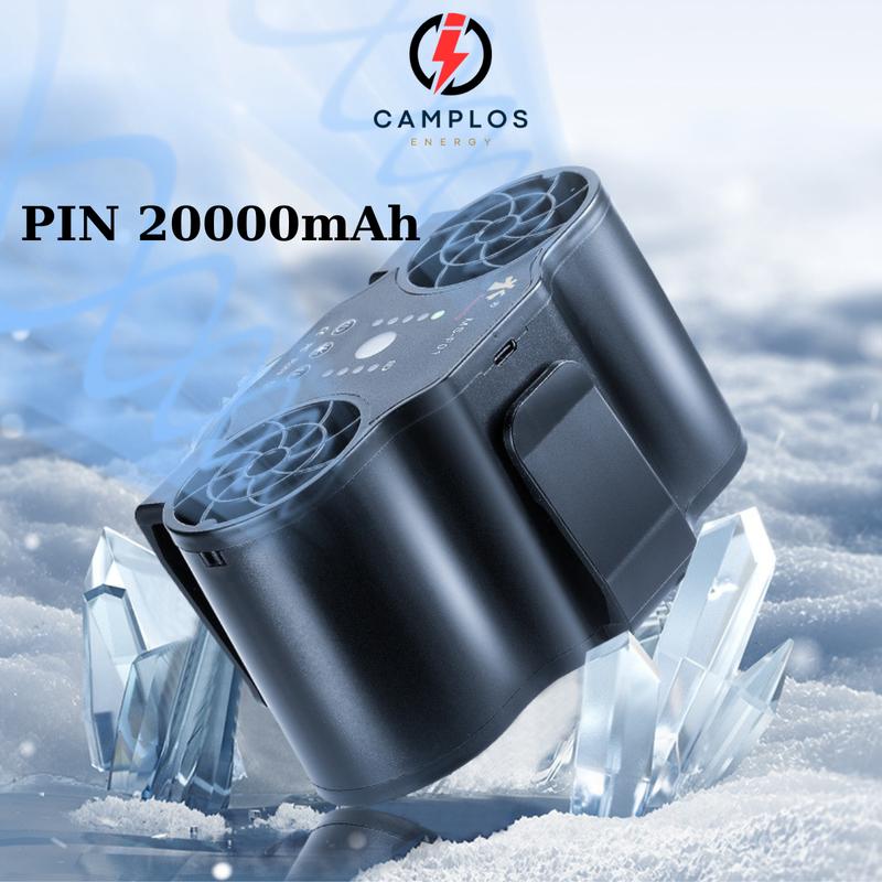 Quạt kẹp hông gió mạnh pin trâu quạt tích điện cầm tay đeo cổ mini nhỏ gọn gió mạnh pin cực khỏe