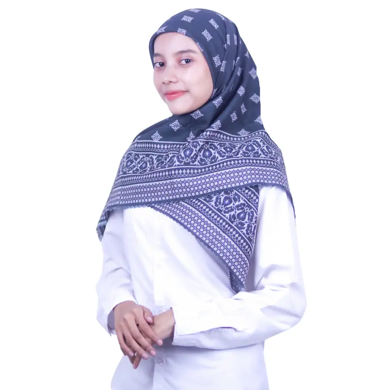 Hijab/Kerudung ukuran Standard Segiempat Motif bahan Voal TERMURAH dan Berkualitas PREMIUM (08-0022) 1