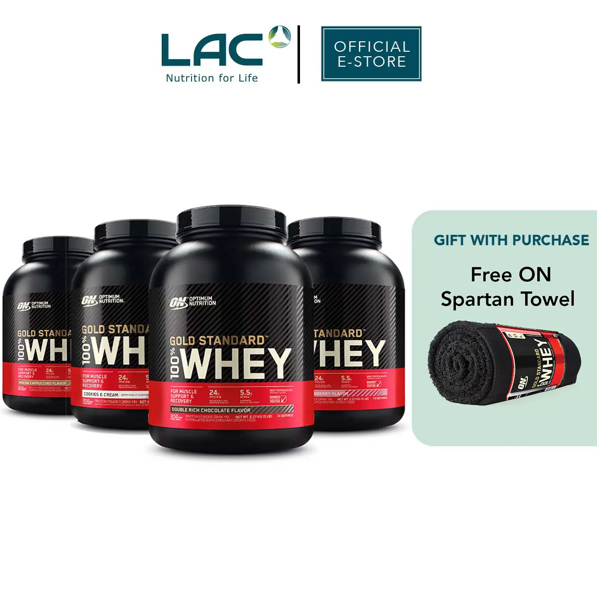 [OPTIMUM NUTRITION] Gold Standard 100% Whey Protein (5lbs) - whey protein muscle gains Healthcare Supplement Fitness Dietary