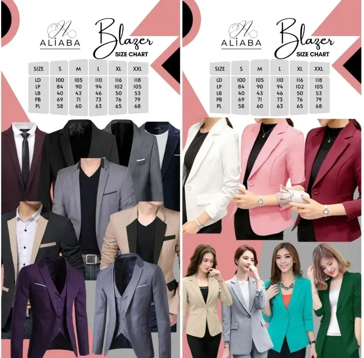 Jas Blazer Pria & Wanita Warna Hitam / Jas Couple Hitam / Blazer Pria / Blazer Wanita / Jas kantoran / Jas Kerja kain panjang Tangan Kantor Formal Semi 3