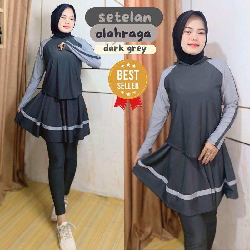TERLARIS!!! BAJU SET OLAHRAGA SPORTY BAHAN JERSEY SEUPER MATT PREMIUM // SET OLAHRAGA MUSLIM // PAKAIAN OLAHRAGA SET MUSLIM JERSEY ADEM // CELANA ROK OLAHRAGA SET MUSLIM // WARNA HITAM VANHOTEN ELEKTRIL TAOPE NAVY UKURAN ALL SIZE JUMBO XXXL 9