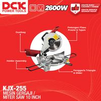 Gambar DCK Mesin Gergaji 255 mm / Mesin Miter Saw 10" / Mesin Gergaji Miter 1650 Watt KJX255 dari DCK Power Tools Indonesia Kota Administrasi Jakarta Barat 4 Tokopedia