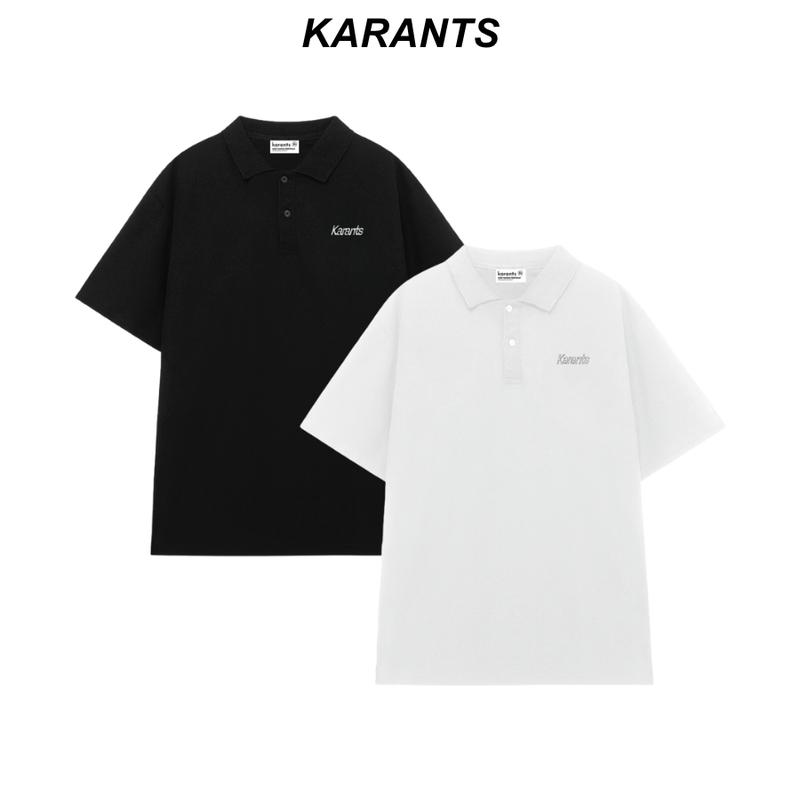 Áo Polo Trơn Logo Kim Loại 99K Karants Cotton Cá Sấu 250gsm Premium Form Oversize Nam Nữ Unisex Menswear Hot Trend 2025 - KR229