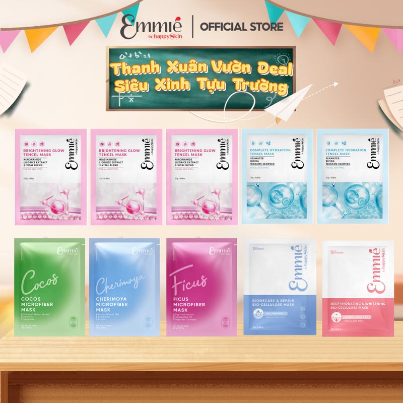 [ Happyskinvn ] COMBO MIX 10 mask : 3 Tencel Hồng + 2 Tencel Xanh + 1 Micro Dừa + 1 Micro Sung + 1 Micro Mãng Cầu + 1 B3 + 1 B5