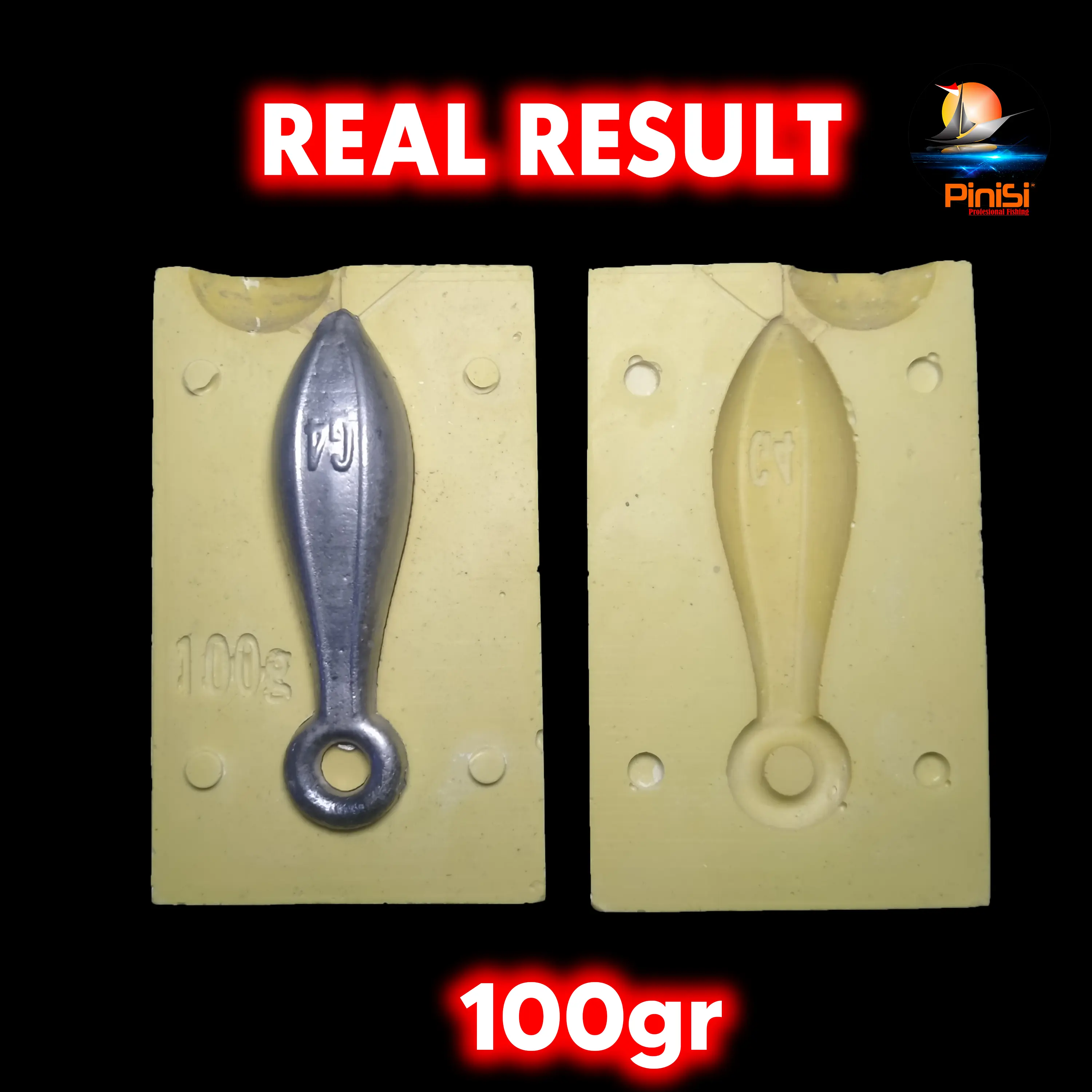 Molding Cetakan Bandul Timah Pemberat Pancing Model Roket G4 100gr Lead Sinker
