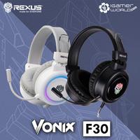 Gambar REXUS HEADSET GAMING VONIX F30 Headphone Led Microphone  Splitter  Earphone - Putih dari Multi Komputer Kota Administrasi Jakarta Barat 4 Tokopedia