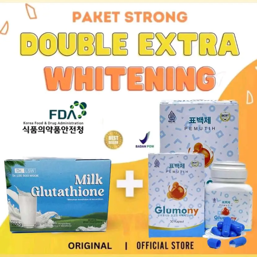 Susu 10 Saset & Glumony Whitening Glutathione