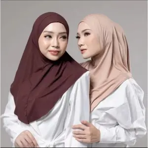 Bergo Malay Kaos Rayon Premium viral Hijab Instan Bisa COD