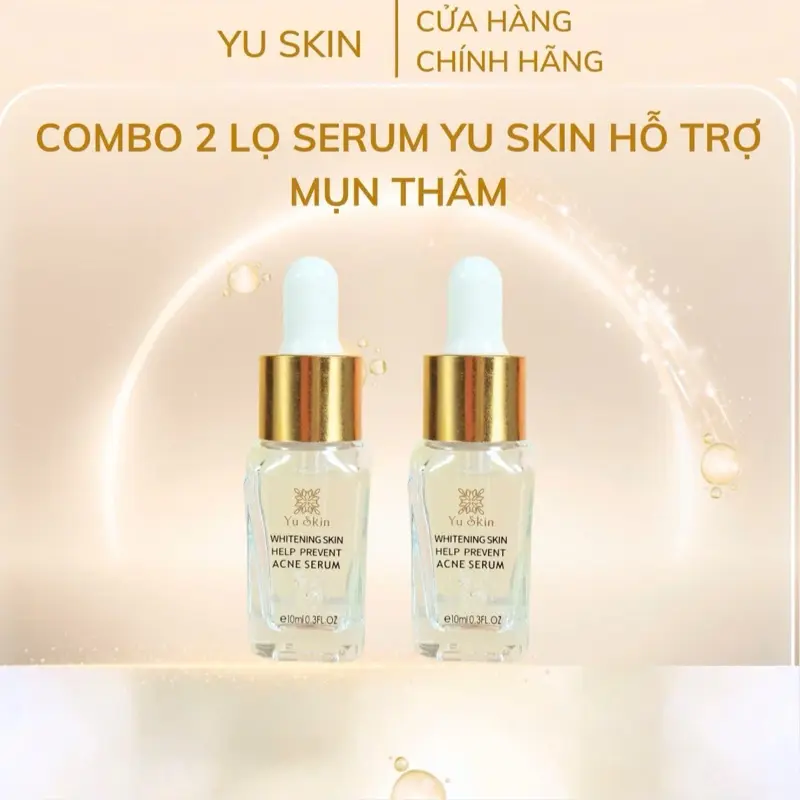 Combo 2 Lọ Serum Mụn Yu Skin 10ml Trắng 5