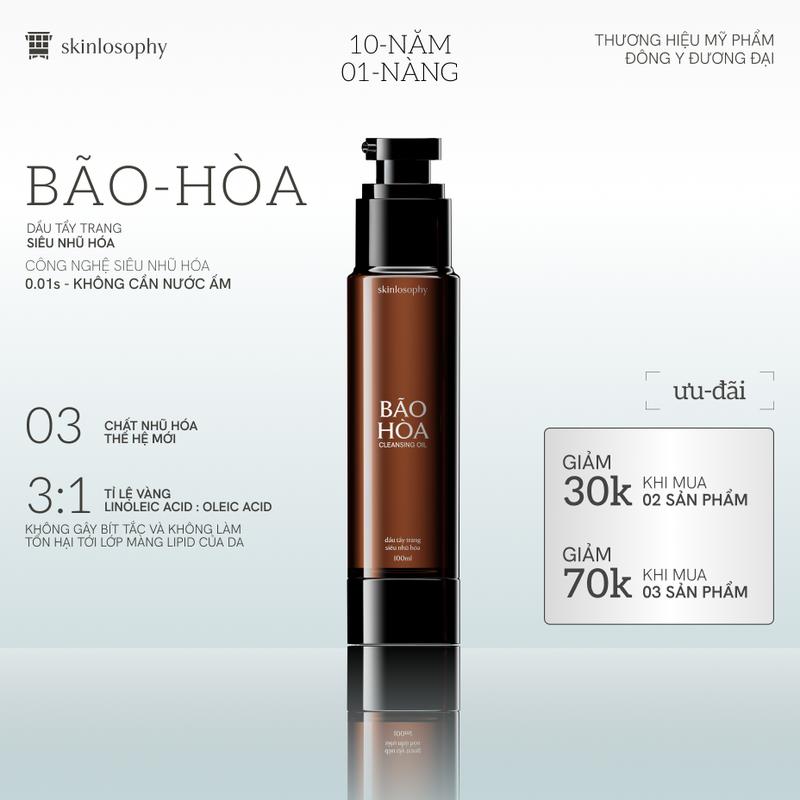 Dầu Tẩy Trang Bão Hòa Skinlosophy Công Nghệ Nhũ Hóa Mới Cho Mọi Loại Da - 100ml