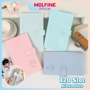MOLFINE Album Foto/Album Polaroid/Album Tahan Air/Album 120/240 Slot/Album Motif Hewan Dan Buah Yang Imut
