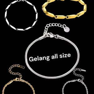 LUDWI Gelang Tangan Pria Wanita Anti Karat Ukuran All Size - Bracelet Stylish untuk Pria dan Wanita
