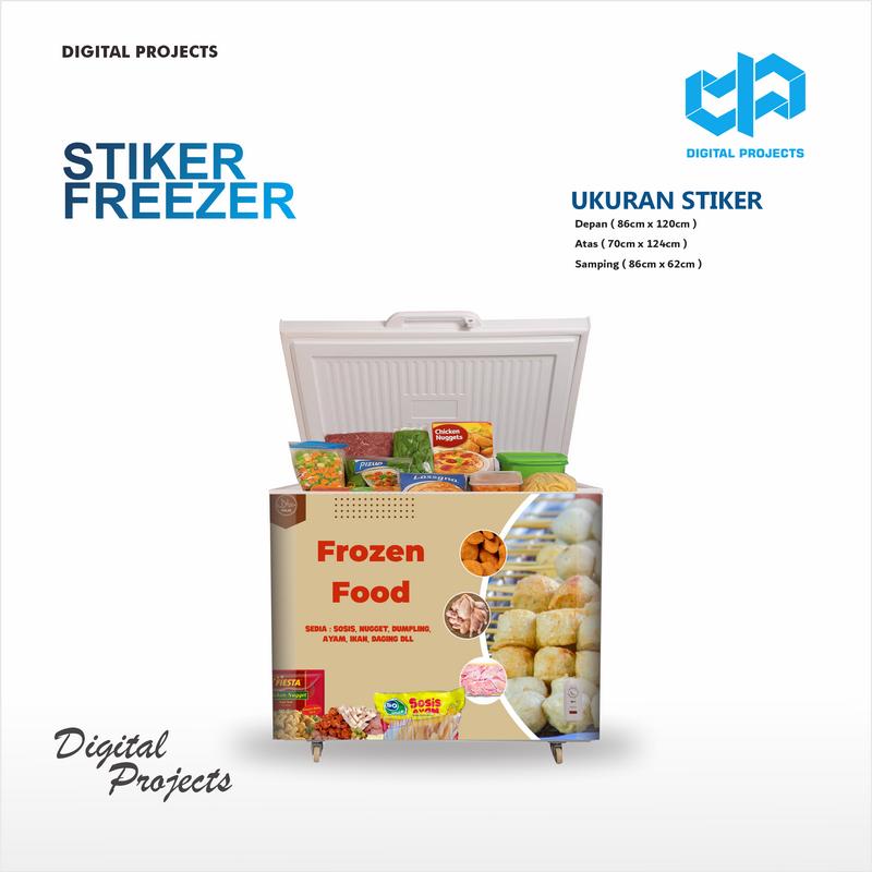 Digital Project Stiker Freezer 300lt Motif Stiker Frozen Food - Shop ...