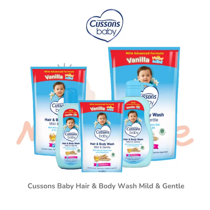 Cussons Baby Hair & Body Wash Mild & Gentle Series Bayi Anak-Anak