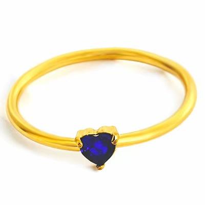 Product Introduction of Titanium Steel Love Heart Zircon Women's Ring 16