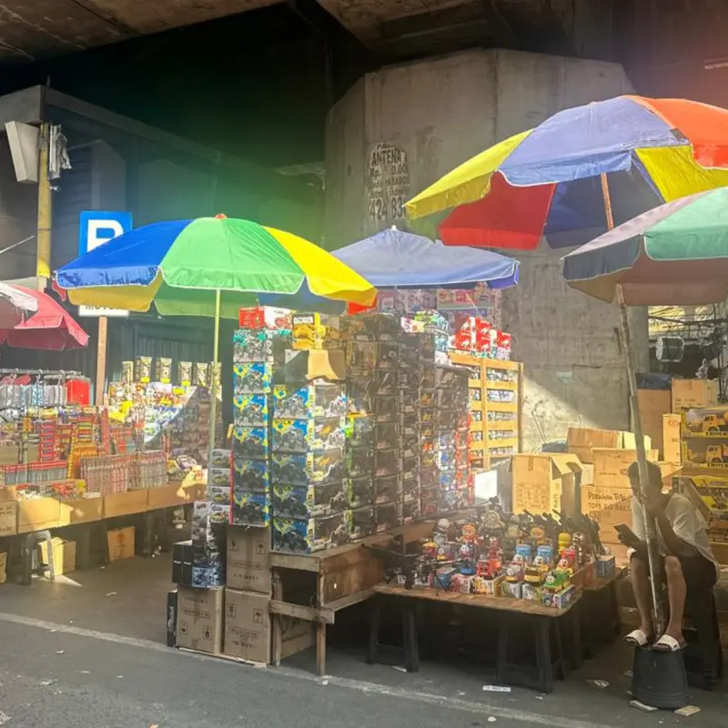 Payung Tenda Cafe Pantai Taman Dagang Jualan Kaki Lima Besar Jumbo Tahan Panas Matahari Hujan Parasol Pelangi 198 cm (42") 1