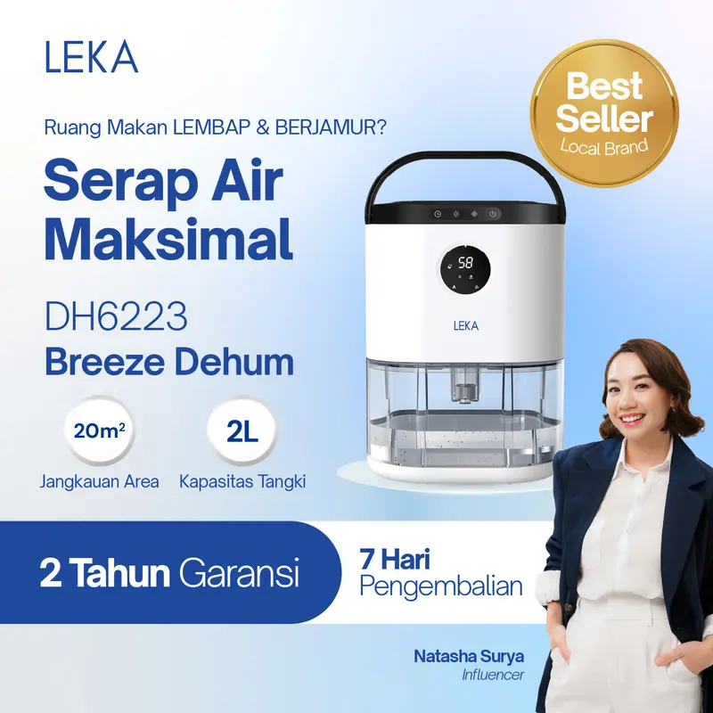 LEKA DH6223 Breeze Dehumidifier - Serap Air Penyerap Kelembaban Udara 0